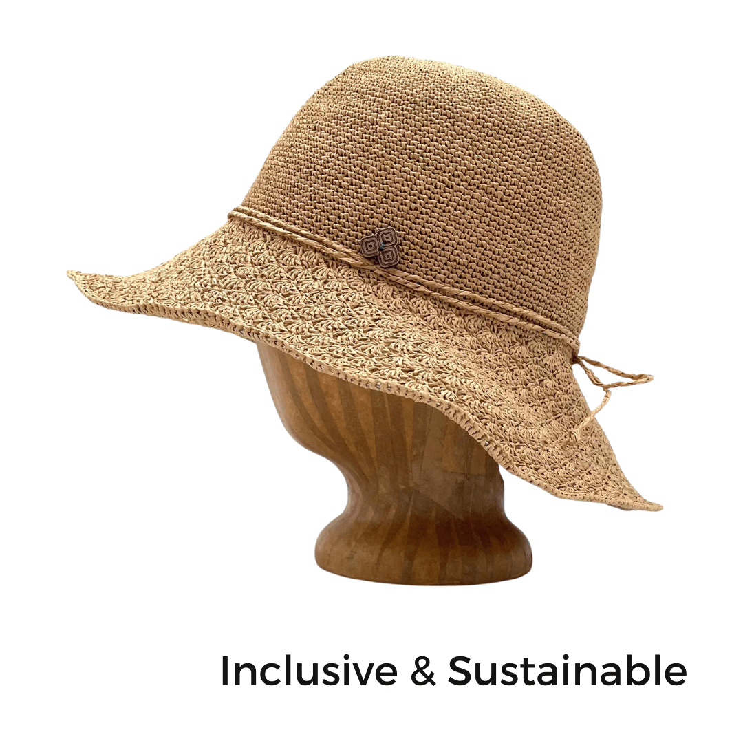 Frida Straw Hat - Sandstone - Nubian Lane Hat Co.