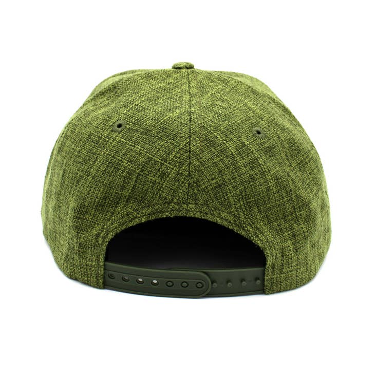 Green Snapback | Hemp Fabric | Cork Brim | TORUS - Nubian Lane Hat Co.