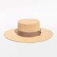 Wide Brim Playa - Beige Crochet Style Straw Hat - Nubian Lane Hat Co.